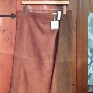 Suede skirt